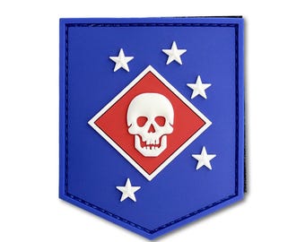 Escudo MARSOC Raider - PVC - Rojo y azul