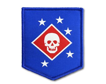 MARSOC Raider Shield Red and Blue Woven