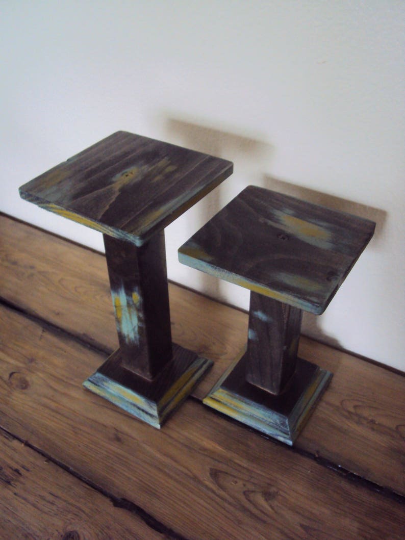 Bohemian Candle Stands Industrial Chic Pillar Candle Holder Etsy