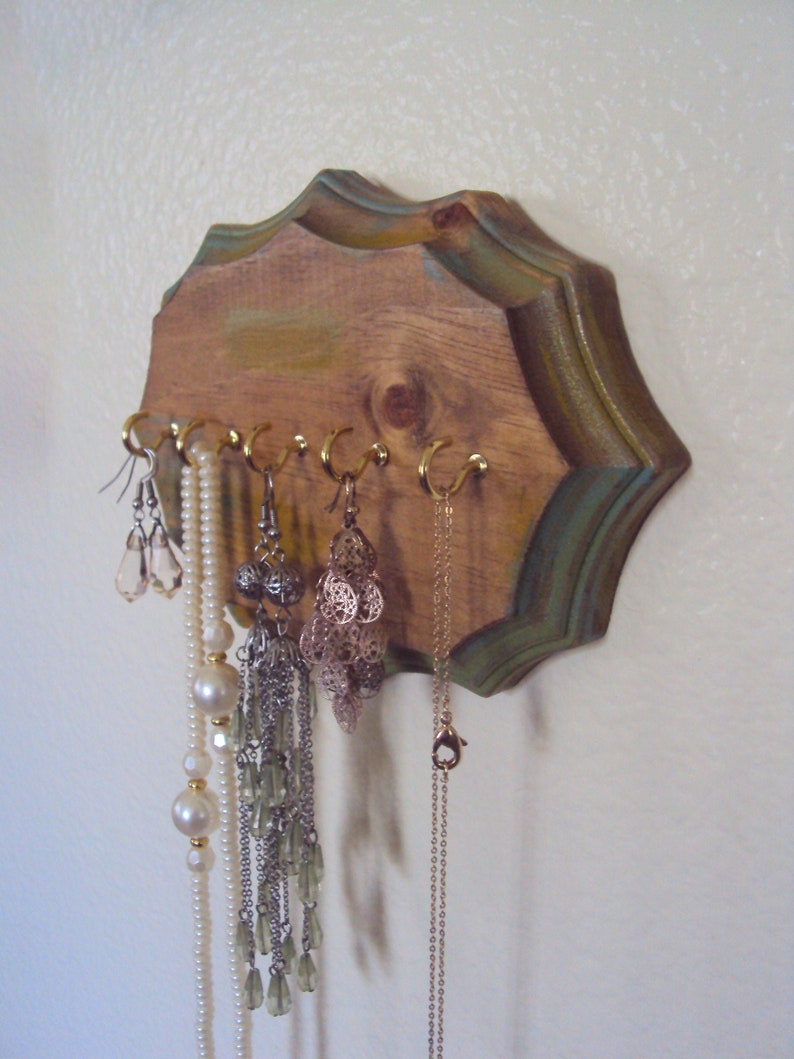 Bohemian Jewelry Display Rustic Necklace Holder Decorative Etsy