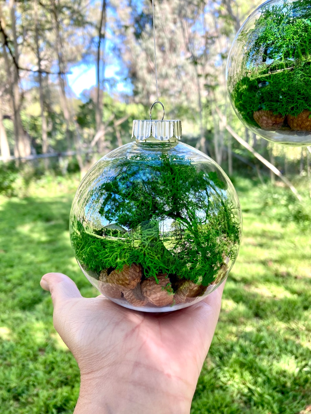 Woodland Wedding Decoration - Emerald Moss Ornament - Forest 
