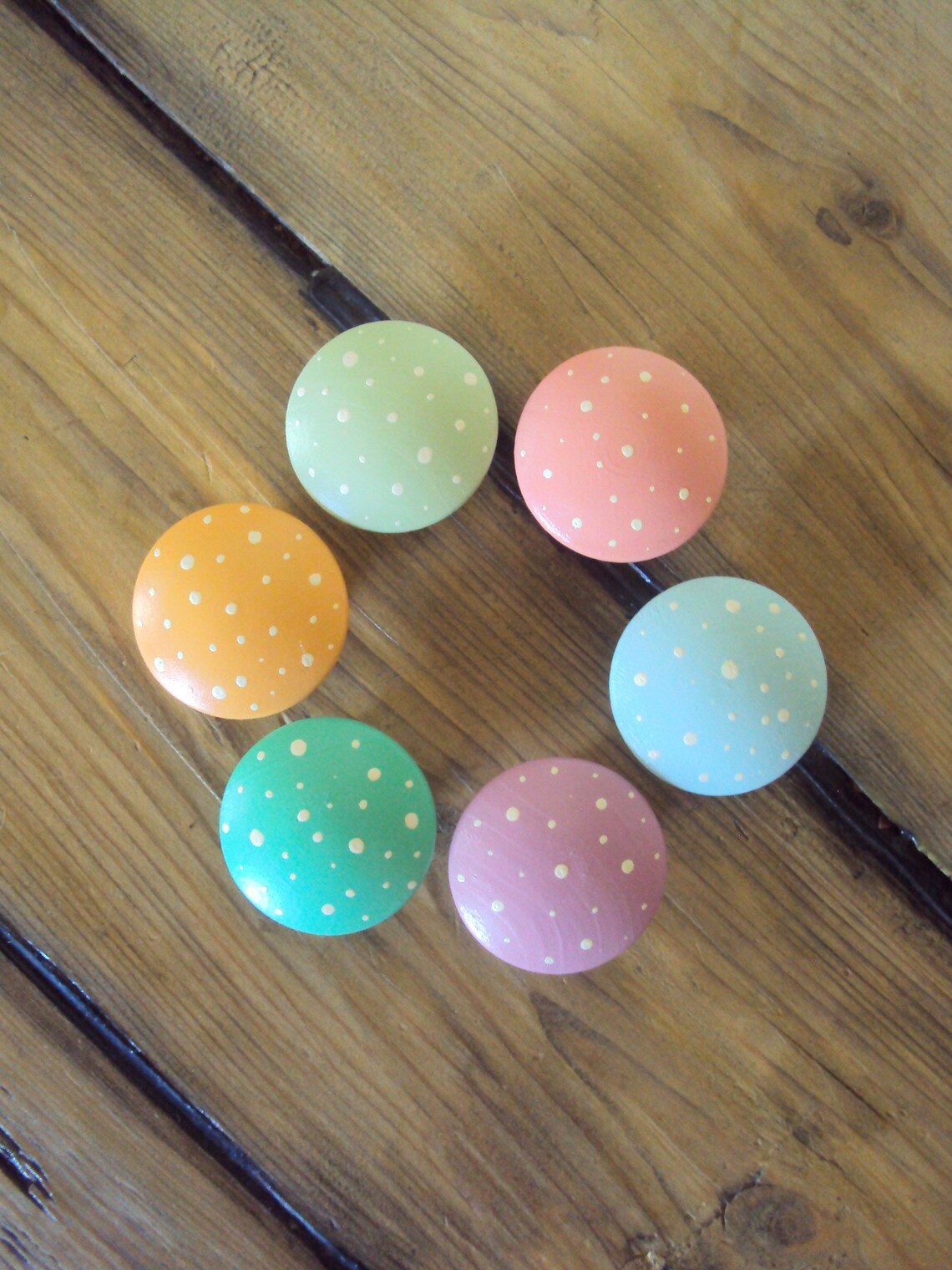 Seis pomos de la puerta de la setas de primavera perilla del | Etsy