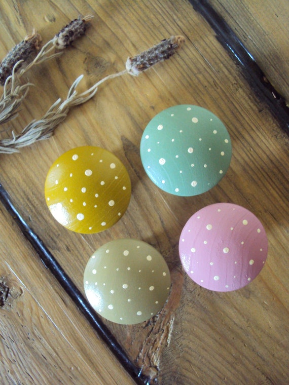 Hand Painted Mushroom Furniture Knobs Wooden Dresser Drawer Etsy