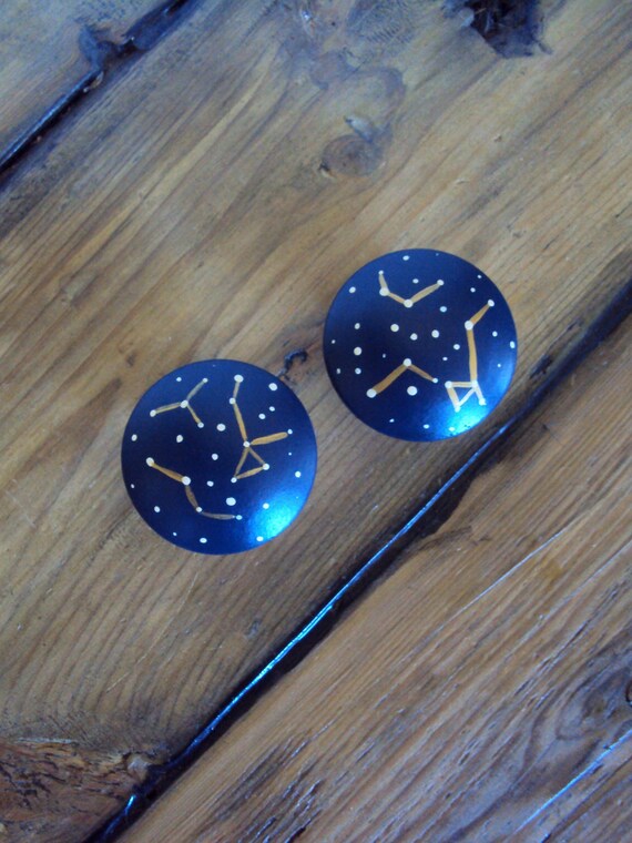 Constellation Knobs Wooden Stargazer Dresser Drawer Knob Constellation Knobs Wooden Stargazer, Hand Painted Wood Cabinet Knobs