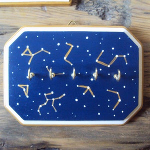 Constellation Wall Art Jewelry Display Astrology Wall Decor Celestial Sky Jewelry Organizer Star Map Necklace Holder Hanger Decoration image 6