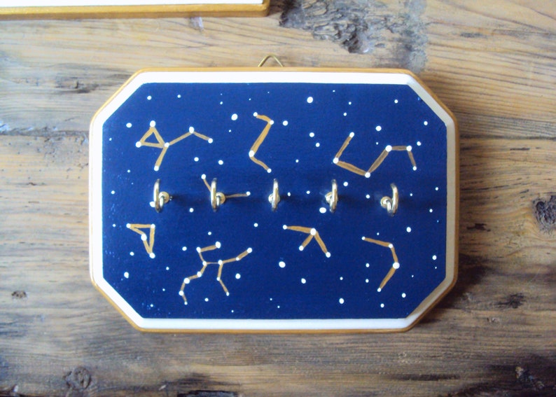 Constellation Wall Art Jewelry Display Astrology Wall Decor Celestial Sky Jewelry Organizer Star Map Necklace Holder Hanger Decoration image 6