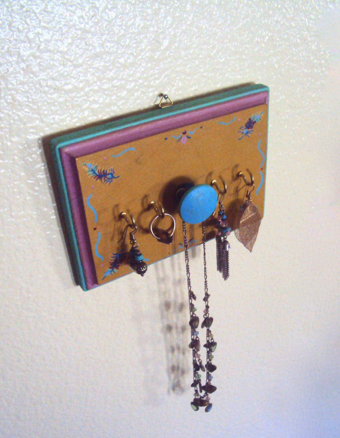 Bohemian Necklace Hanger Jewelry Holder for Wall Etsy