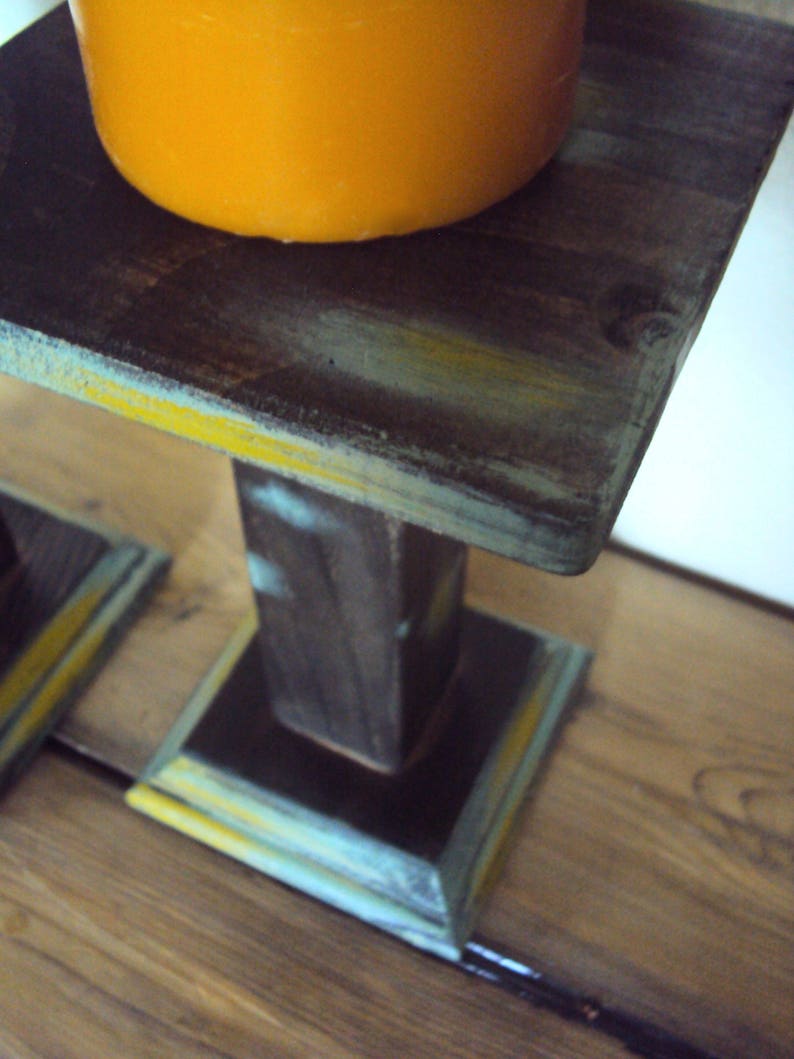 Bohemian Candle Stands Industrial Chic Pillar Candle Holder Etsy