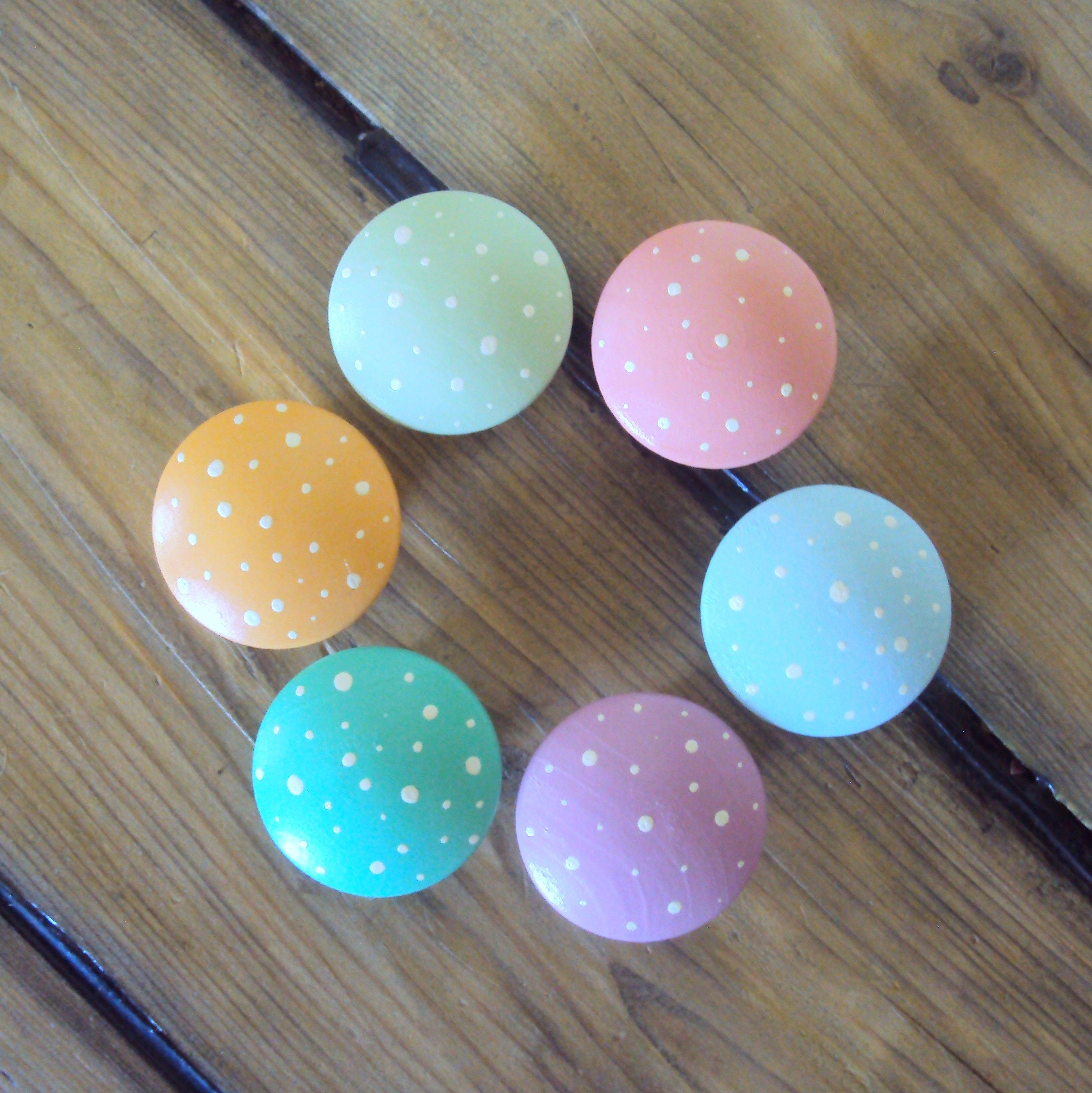 Seis pomos de la puerta de la setas de primavera perilla del | Etsy