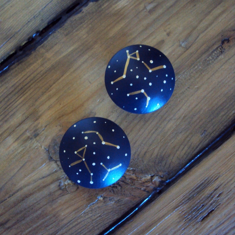 Constellation Knobs Wooden Stargazer Dresser Drawer Knob Etsy