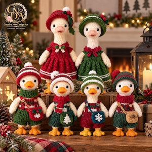 Crochet Duck Pattern PDF, Amigurumi Duck Family, No-Sew Plushie, Beginner Crochet Pattern