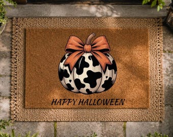 Halloween kraai pompoen deurmat, raaf pompoen welkomstmat, herfstdecoratie voor de veranda, zwarte kat deurmat, Halloween decoratie, housewarming cadeau