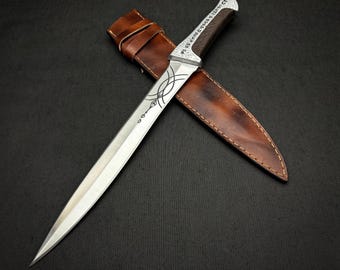 Beroemd Dune Paul Atreides Crysknife met leren schede | Mes van hoogwaardig koolstofstaal met doorlopende tang