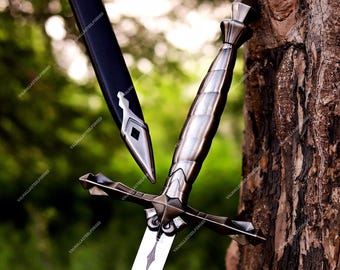 Alucard Inspired Gothic Steel Sword Replica, Castlevania Wall Decor, Anime Display