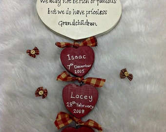 Handmade Personalised Wooden Photo Block Family Granddad Grandma Memorial Plaque Family Father Mother Valentine/'s Day Photo Gifts in the UK