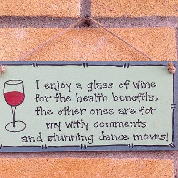 Wine Sign Plaque-Handmade-Personalised-Funny Quote-Gift