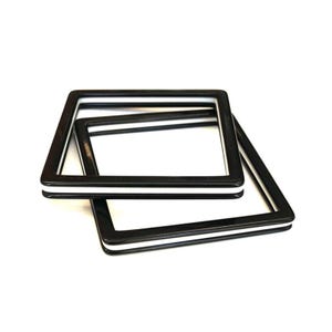 Lucitarmband 80-tals optisk fyrkantig armring | Adreani Gioielli Vintage | Italiensk design
