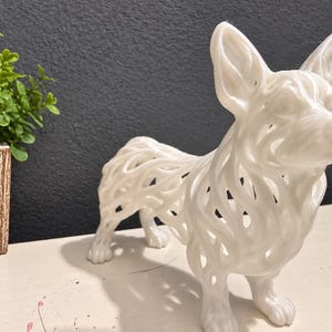 3D Printed Corgi Dog Sculpture | Corgi Decor | Corgi Lover Gift | Dog Statue | Unique 3D Printed Dog | Pet Lover Gift