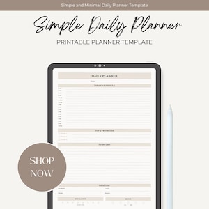 Daily Planner Printable — Minimal Split Layout Feature Highlights