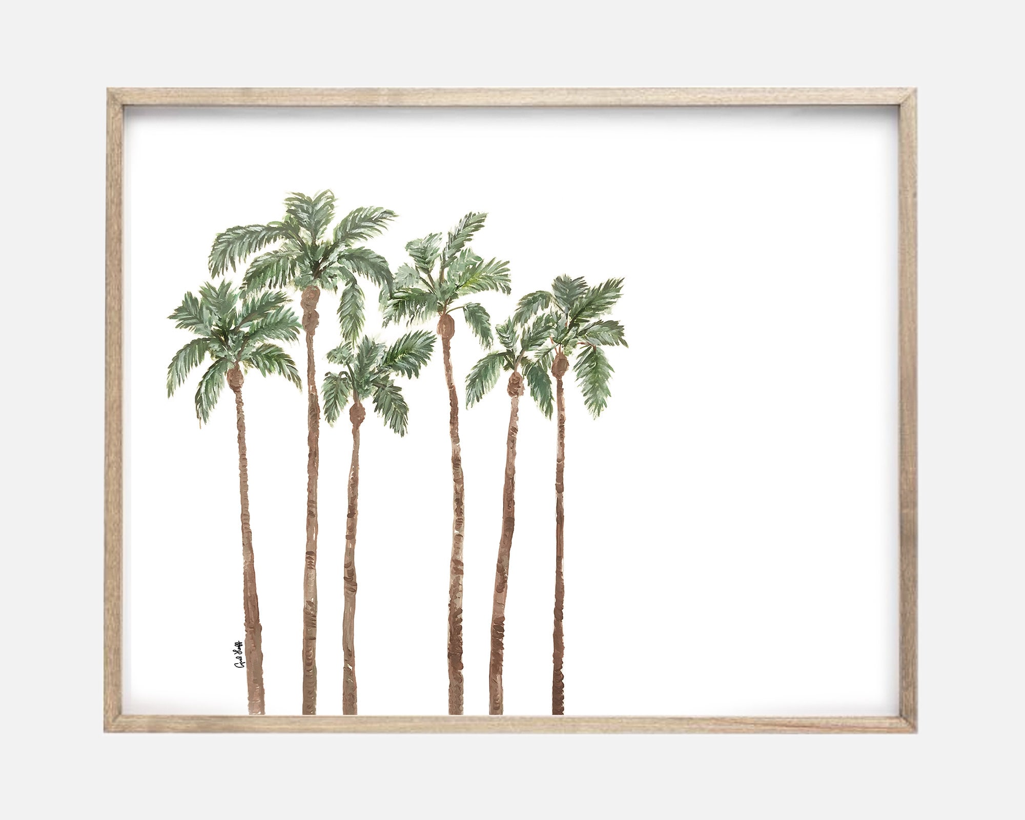 Palm Tree Print | Tropical Watercolor Illustration, Boho Wall Art - Etsy