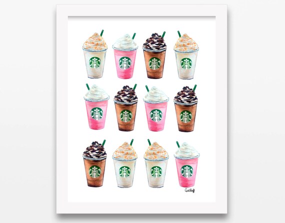 Starbucks Coffee Addict Print Wall Art Fashion Starbucks Coffee Addict Print Wall Art Fashion