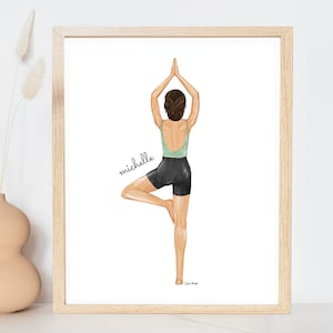 Custom Personalized Wall Art, Yoga Digital PRINT, Yogi Friend Birthday Gift, Namaste, Custom Print, Yoga Art, Mountain Pose, Yoga Instructor