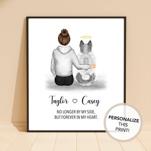 Personalized Pet & Owner Print DIGITAL | Dog Memorial