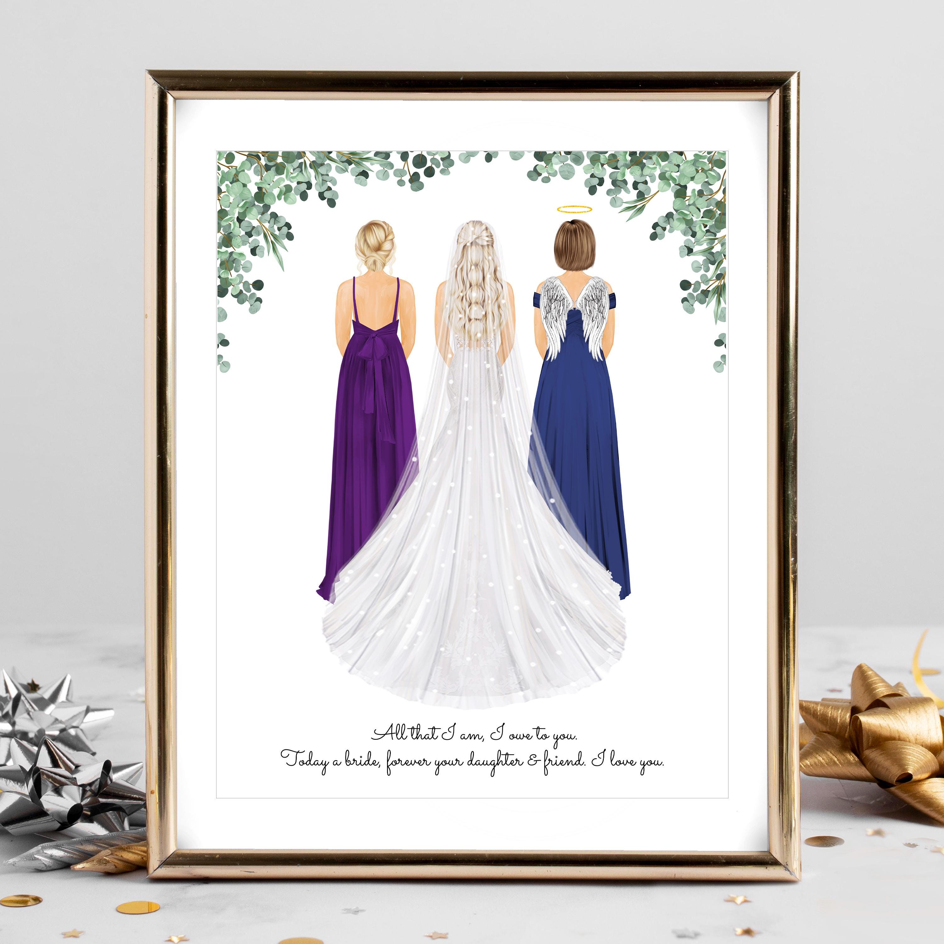 Mother Daughter Drawing Angel Wings