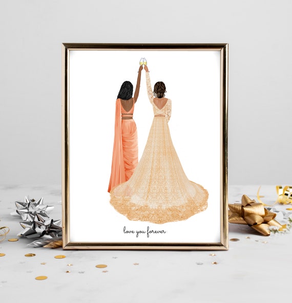 Indian wedding dresses for bride's friends discount