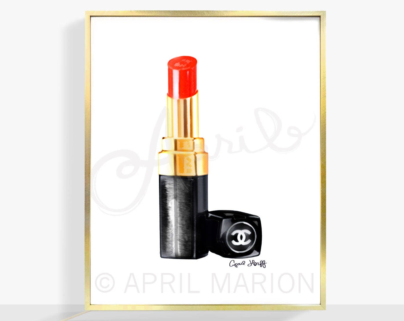 Digital Fashion Coco Chanel Lipstick Print Quote Illustration Drawing Chic Art Home Decor Download Drawing Makeup Girl Sephora