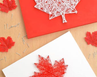 Leaf String Art Pattern