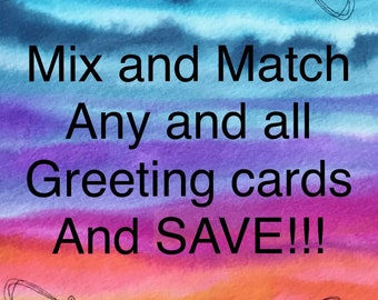 Greeting Cards, Mix and Match, Greeting card savings, Buy more and SAVE