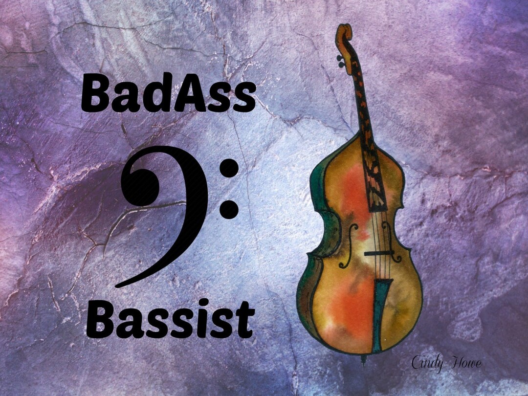 Bass Art Doghouse Bass Stand up Bass Original Acrylic Bass Etsy