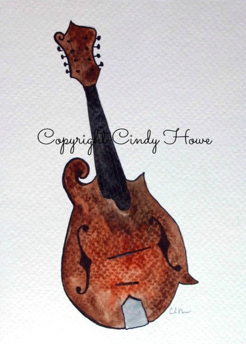 Digital art mandolin Zentangle art musical instruments Etsy