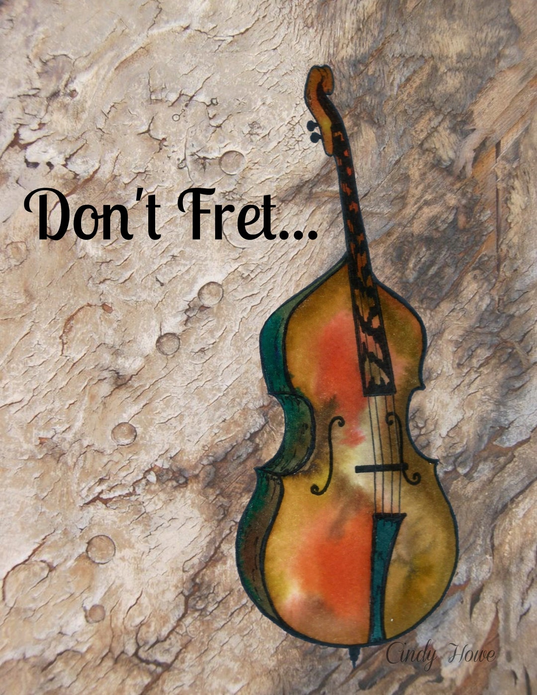 Bass Art Doghouse Bass Stand up Bass Original Acrylic Bass Etsy