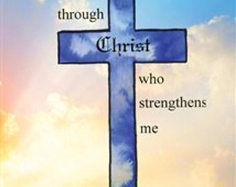 Christian Cross, Greeting cards, Cross, blank inside, Christian, original art, OOAK, Jesus, I AM