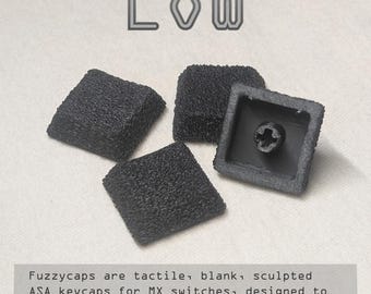 Fuzzycaps Low: 4 Pack (tactile, blank, sculpted, homing kecaps)