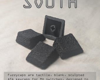 Fuzzycaps South: 4 Pack (tactile, blank, sculpted, homing keycaps)