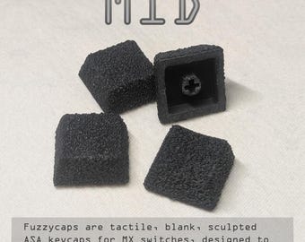 Fuzzycaps Mid: 4 Pack (tactile, blank, sculpted, homing keycaps)