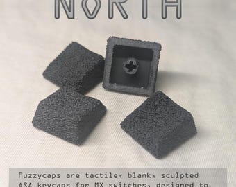 Fuzzycaps North: 4 Pack (tactile, blank, sculpted, homing keycaps)