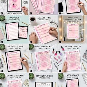 Nail Tech Planner Printable and Editable | Digital Nail Artist Appointment Book | Client and Financial Tracker 90 Pages