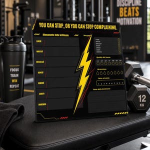 Weekly Fitness Planner Digitale iPad | Workout Tracker GoodNotes|Wellness Sport Planner| Allenamento Sonno Idratazione | Download Istantaneo