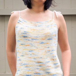 KNITTING PATTERN: Solstice Tie-Shoulder Summer Tank Top