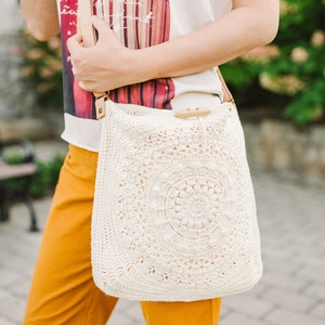 PATRÓN DE GANCHILLO: Bolso bandolera Caléndula