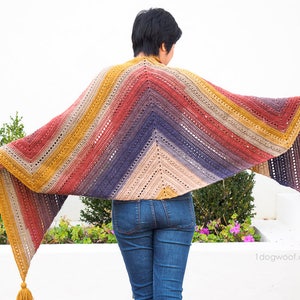 CROCHET PATTERN: Adirondack Wrap Large Triangle Shawl Scarf