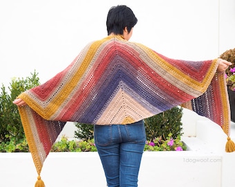 HAAKPATROON: Adirondack Wrap Large Triangle Shawl Scarf
