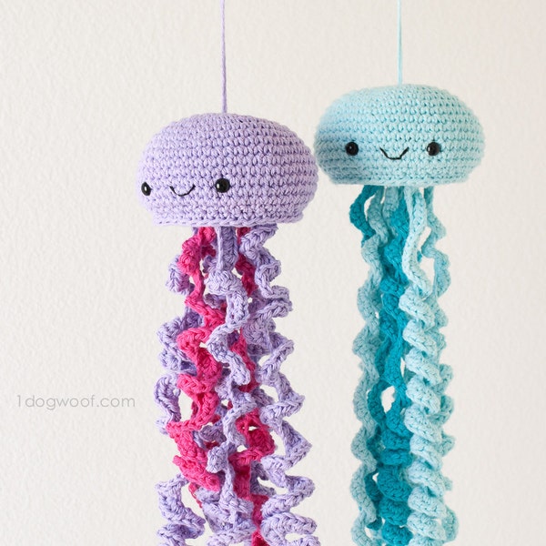 CROCHET PATTERN: Jellyfish Stuffed Toy Amigurumi Hand Towel