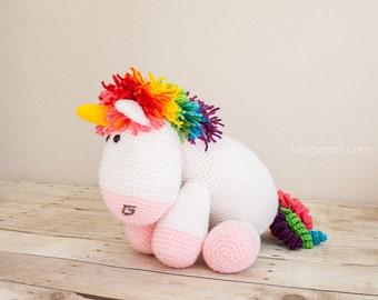 CROCHET PATTERN: Rainbow Cuddles Unicorn Stuffed Animal