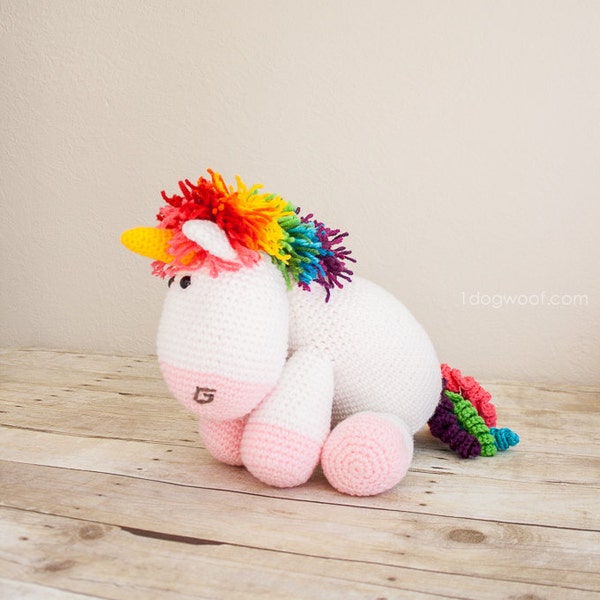 CROCHET PATTERN: Rainbow Cuddles Unicorn Stuffed Animal