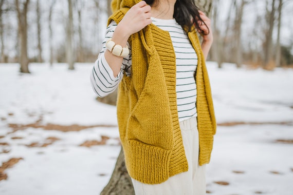 トップス RANCLIC loop yarn knit gilet COZY LOOP YARN CARDIGAN | EASY FINGER KNITTING | NO HOOK OR
